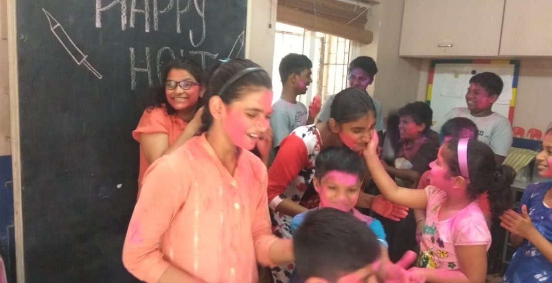 Students at UDAAN Enjoy Holi Celebrations