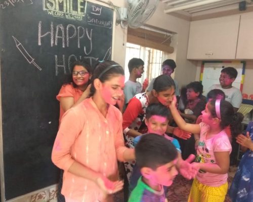 Students at UDAAN Enjoy Holi Celebrations